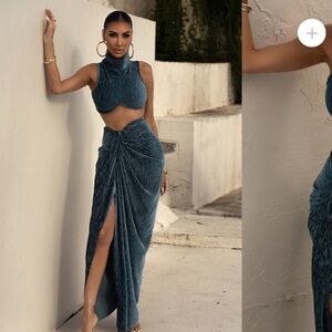 Jluxlabel Teal Chosen one skirt set